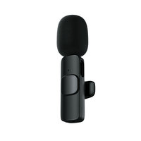 Microphone Lavalier Sans Fil K8 pour Diffusion, Ensemble de Micros Cravate pour Enregistrement Vidéo Court, Micro Portable Rechargeable pour Streaming en Direct