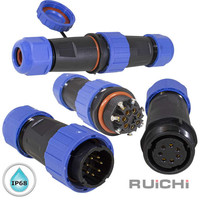 방수 SP-16 SP-20 시리즈 2-9핀 커넥터 플러그 & 소켓 세트 (IP68) RUICHI