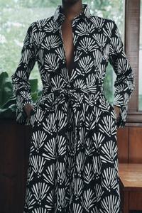 KP & ZA <span class=keywords><strong>Maxi</strong></span> abito estivo in raso nuovo stile europeo americano chiaro maturo <span class=keywords><strong>camicia</strong></span> Casual intrecciata Street Fashion con <span class=keywords><strong>colletto</strong></span> stampato - Product Image 4