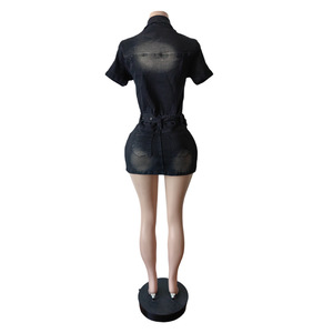 <span class=keywords><strong>Abiti</strong></span> da <span class=keywords><strong>donna</strong></span> <span class=keywords><strong>in</strong></span> denim elasticizzato per feste e club, pronti per la spedizione - Collezione Estate 2026 - Product Image 6