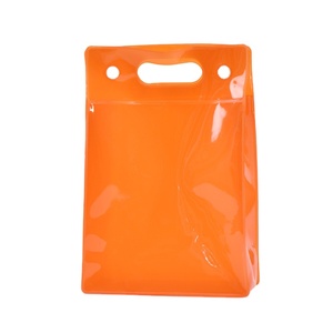 2024 xu hướng mới trong suốt <span class=keywords><strong>PVC</strong></span> rõ ràng túi dễ thương đầy màu sắc Neon màu hồng du lịch rửa mỹ phẩm trang điểm Pouch với nút và xử lý - Product Image 5