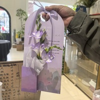 Venta al por mayor ramo de material de embalaje Día DE LA Madre bolsa de flores de cartón individual para floristería