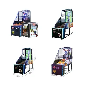 Hot Selling Coin Street Basketball Shooting Arcade Hardware Material Basketball Arcade Coin-operated Shooting Game Machine