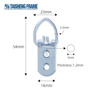 Gancio appendi-tela a 2 fori in ferro zincato blu, modello OEM TS-K009, per <span class=keywords><strong>cornici</strong></span> e telai, per appendere a casa, vendita al dettaglio - Product Image 2