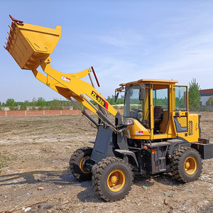 Chargeuse sur pneus à moteur diesel jaune pour travaux de terrassement et manutention de matériaux - Product Image 1