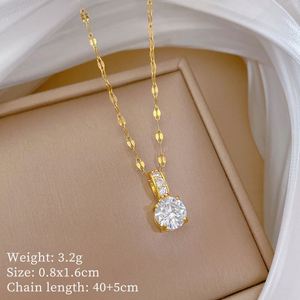 Stainless Steel Personality <b>Opal</b> Stone Money Bag Pendant <b>Necklace</b> for Women Exquisite Gold Color Crystal Collar Jewelry - Product Image 6