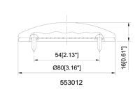 Plafonnier LED à montage en surface, tout en plastique, pour camping-car, caravane, bateau, intérieur, certifié CE/RoHS/REACH