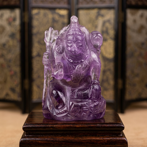 Estatua de Shiva Tallada a Mano en Amatista Natural, Escultura de Cristal, Decoración Espiritual, Proveedor Mayorista OEM ODM - Product Image 5