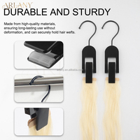 Porte-extensions capillaires en acrylique avec pinces individuelles pour vêtements, pantalons, foulards, perruques, présentation en salon et rangement d'extensions de cheveux