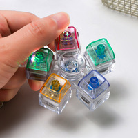 Porte-clés Fidget Spinner LED Créatif et Mignon en PVC Lumineux, Jouet Anti-Stress et de Décompression, Bouton de Clic pour les Doigts