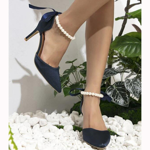 Ladies Pearl Bridal Wedding Party Wear Fashion <strong>High</strong> <strong>Heels</strong> Shoes with Sandals Big Size Women's Shoes for Summer &amp; Autumn - Product Image 2