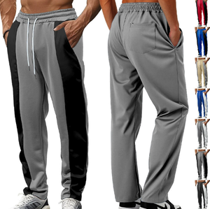 กางเกงกีฬาลำลองสำหรับผู้ชาย เอวยางยืดเนื้อผ้าใส่สบาย ระบายอากาศได้ดี แห้งเร็ว ตัดต่อสีสันสวยงาม เหมาะสำหรับวิ่งช้าๆ - Product Image 1