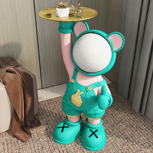 Décoration de sol de salon : Grande sculpture en résine Astronaute Spaceman, plateau de dessin animé TV/Film, luxe léger, peint à la main - Product Image 3