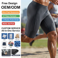 Shorts de course à compression légers et respirants, taille haute, doublés, extensibles, pour athlétisme, fitness, hommes et femmes