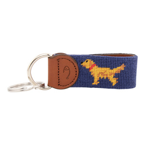 SNK002 Puppy Dog Animal Style Custom Design Key Chain Fashion Leather Key Holder Needlepoint Key Fob