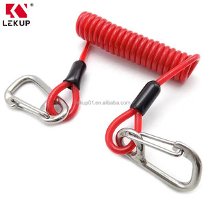 Cordon de sécurité anti-perte en spirale, porte-clés rétractable <span class=keywords><strong>avec</strong></span> boucle de sécurité, laisse en spirale de 5,0 mm, cordon pour outils <span class=keywords><strong>avec</strong></span> <span class=keywords><strong>mousqueton</strong></span> - Product Image 3