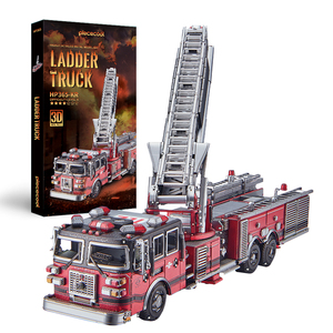 Piececool the Ladder Truck 3D Metal Puzzle DIY Assembly Emergency Vehicle Model Decorative Craft for Adults & Kids