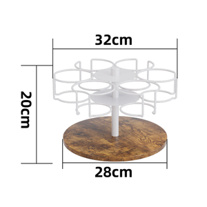 Support d'organisation de gobelets rotatif de 40oz, organisateur de plateau de <span class=keywords><strong>roulette</strong></span> de gobelets peut contenir 6 tasses - Product Image 2