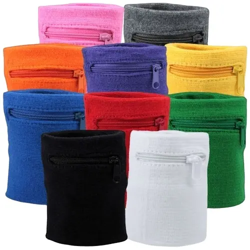 Zipper Wristband Organizer Pocket Card Coin Key Storage Bag Sport Wallet Sweat Wrist Bag