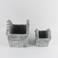 Pot de fleurs en ciment écologique fait main au design unique, mini pot pour plantes succulentes pour la maison et le jardin