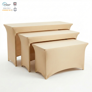 Funda Rectangular Ajustada para Mesa de 6 pies, Color Azul Marino, de Spandex, Moderna, Impermeable, Ecológica y Elástica - Product Image 1