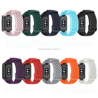 Bracelet de montre en caoutchouc de silicone renforcé à cosse réglable Bracelet de montre intelligent respirant pour Mi 7 Pro Orange Blanc