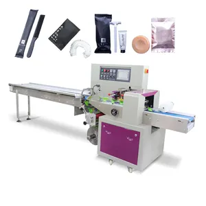 Automatic Electric Replacement Tooth Brush Head Flow Packing Machine Horizontal Disposable Razor Pillow Packaging Machine