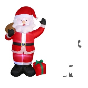 OurWarm Décorations de Noël Gonflables Père Noël de 2,4 m avec Lumières LED, Classiques pour Intérieur/Extérieur, Jardin, Maison, Style Enfant, Sacs de 1 kg - Product Image 6