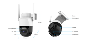 Cámara de Seguridad Exterior IP con Energía <span class=keywords><strong>Solar</strong></span>, Visión Nocturna a Color, Tres Lentes, Red 4G, Alarma PIR O-Kam Pro BG622DR, Venta al Por Mayor - Product Image 6