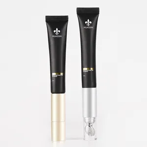 Huaxin Customized 10ml 15ml 30ml Empty PE Tube Packaging Zinc Alloy Vibrating Head Eye Cream Tube Container