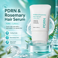 Serum Penumbuh Rambut OEM PDRN Kafein Rosemary, Cairan Pijat Kulit Kepala Formula Sejuk Bebas Minyak untuk Perawatan Rambut Lebih Tebal