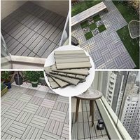 Dalles de terrasse en WPC durables et écologiques, dalles de revêtement extérieur en composite bois-plastique résistantes aux intempéries