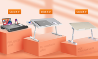 Bureau d'ordinateur portable pliant portable avec tiroir Table polyvalente réglable Utilisation comme bureau ou jambes de traîneau à neige
