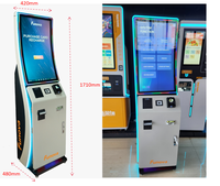 FUNOVA Borne de Recharge Sans Espèces 32 Pouces pour Centres de Jeux, Distributeur Automatique de Cartes et de Services en Libre-Service