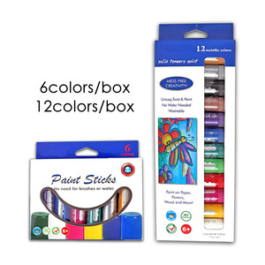 Lot de <span class=keywords><strong>crayons</strong></span> torsadables B2B, confortables à tenir, séchage rapide, 6/12 pigments métalliques, bâtons de peinture pour enfants pour projets scolaires - Product Image 5