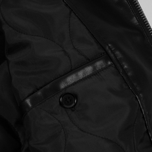 Giacca Varsity Personalizzata da Uomo, Alta Qualità, Ricamo Impermeabile, Vera Pelle Nera, Stile Alla <span class=keywords><strong>Moda</strong></span> Universitario - Product Image 5