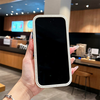 Coques de téléphone transparentes de luxe avec strass pour iPhone 18 Pro Max, 17 Air, 16, 15, 14, 13, 12, 11 Pro – Étui arrière en strass