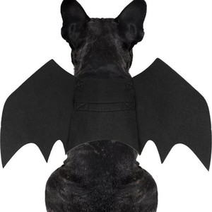 Halloween Bat Wings Costume <b>For</b> Dogs And <b>Cats</b> Black With Pumpkin Bell Vampire Style Pet <b>Clothes</b> - Product Image 2