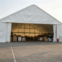 Tente modulaire à double paroi isolée à grande portée pour le stockage en vrac de foin, ensilage, céréales et fourrage pour le bétail