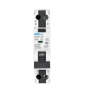 CJRO1-40 Thị Trường Úc 1P + N RCBO 6kA 30ma Rcd Điện Dư Circuit Breaker Mini Rcbo Với SAA Chứng Nhận