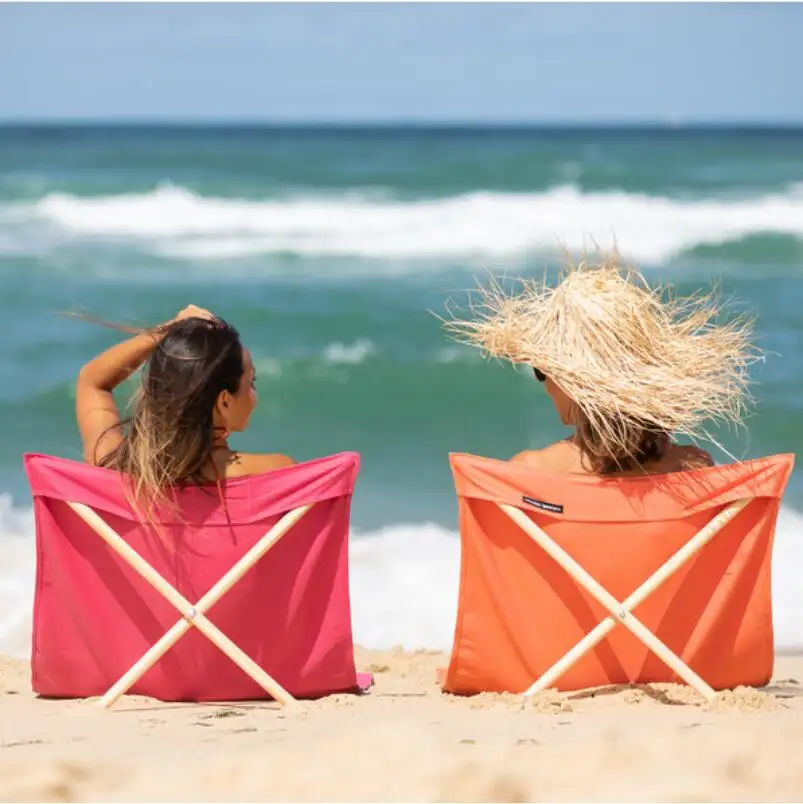 사용자 정의 휴대용 접이식 여행 해변 야외 캔버스 담요 안락 의자, 지속 가능한 모래 잔디 피크닉 공원 캠핑 등받이 의자