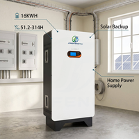 Batterie de stockage d'énergie domestique LiFePO4 JFT 51.2V-314H-2 51.2V 16.1kWh 314Ah LiFePO4 sur pied avec écran LCD et CAN