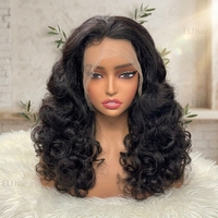Peluca de Cabello Humano Vietnamita Virgen SDD, Rizos Voluminosos, Densidad 250%, Sin Pegamento, Lista para Usar, Encaje Frontal HD 13x6, Precortada y Predecolorida