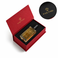 Boîte d'emballage de parfum de luxe sur mesure haut de gamme avec insert en EVA, boîte de parfum en papier texturé bleu fantaisie pour flacon de 100 ml