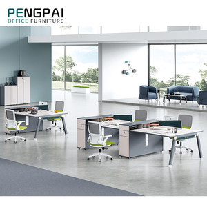Hiện Đại Đồ Nội Thất Văn Phòng Mở Dài Bằng Gỗ Nhân Viên Máy Tính Bảng Máy Trạm Kết Hợp Bàn Văn Phòng - Product Image 4