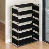 Meuble à chaussures étroit multi-niveaux anti-poussière, organisateur de rangement robuste pour entrée de maison, armoire à chaussures pour petit appartement ou dortoir