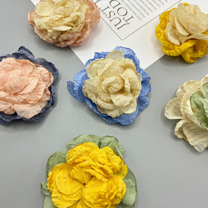 Handmade Fabric Flower Hair Accessories For Wedding Bridal <b>Shower</b> Casual Daily Use Multicolor 3D Design - Product Image 2