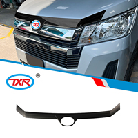 TXR Voiture Noir Couleur Avant Capot Ornement Auto Pièces Capot Bouclier Accessoires Extérieurs pour Toyota Hiace H300 2019-