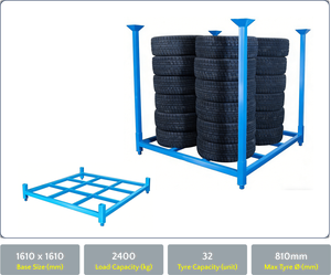 Étagère à pneus <span class=keywords><strong>TER</strong></span> à trois niveaux, empilable, pliable, en acier, protection contre la corrosion, revêtement en poudre, détachable, réglable, multi-niveaux - Product Image 2