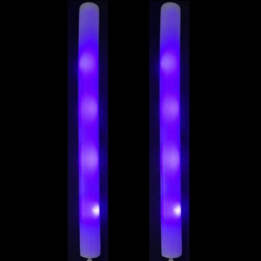 Lámpara fluorescente de esponja, color púrpura.
